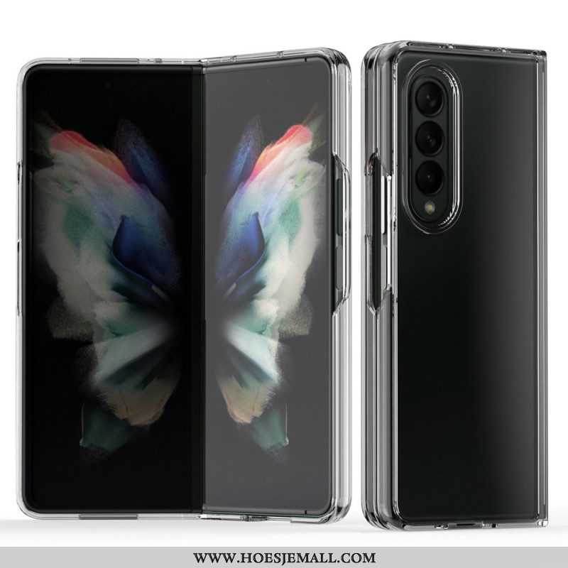 Hoesje voor Samsung Galaxy Z Fold 3 5G Transparant Gekleurde Randen