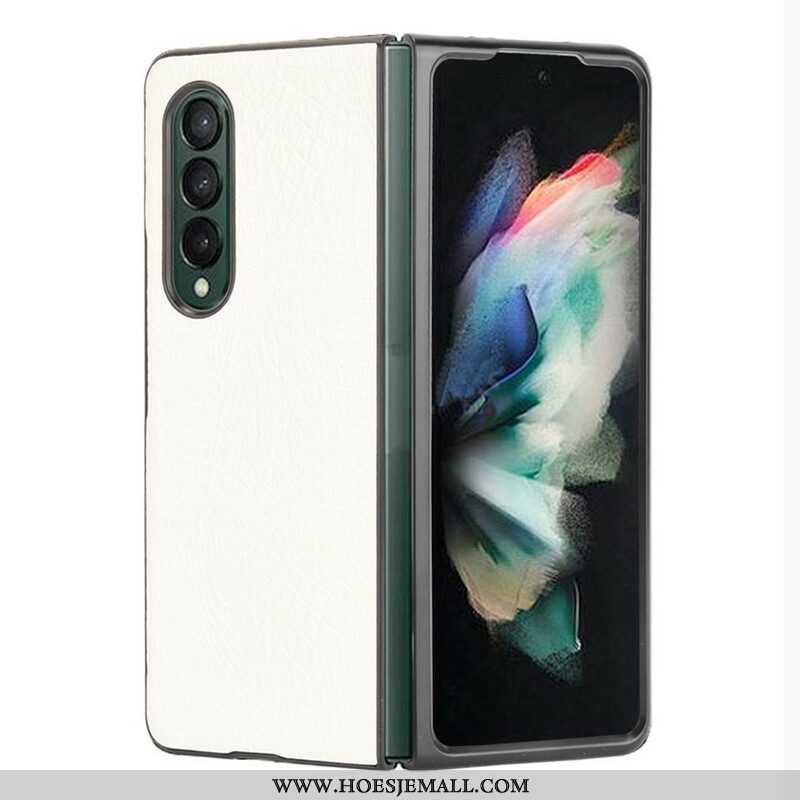 Hoesje voor Samsung Galaxy Z Fold 3 5G Imitatie Krokodillenleer