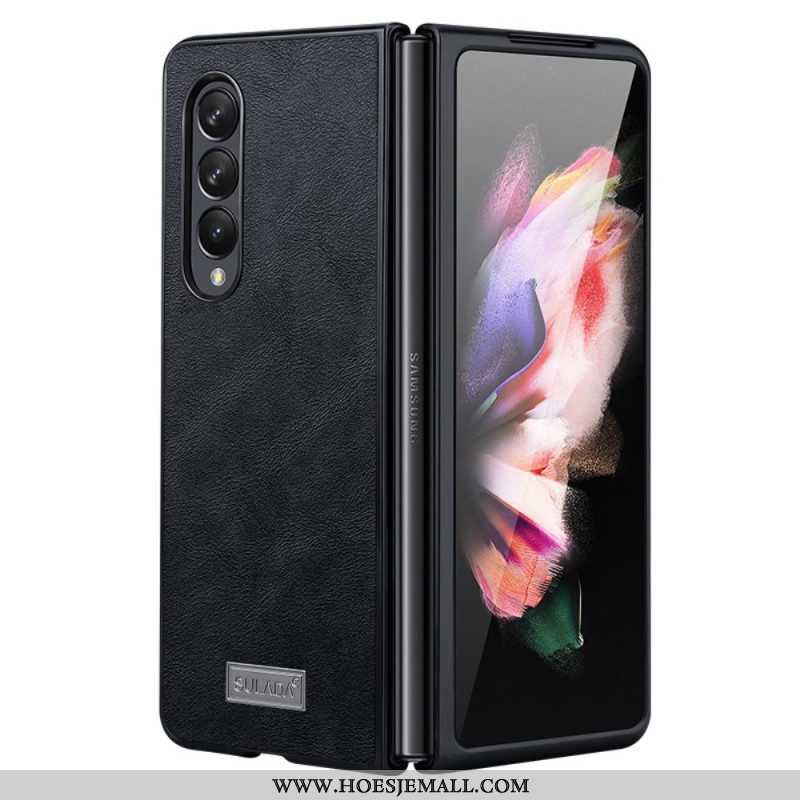 Telefoonhoesje voor Samsung Galaxy Z Fold 3 5G Kunstleer Sulada