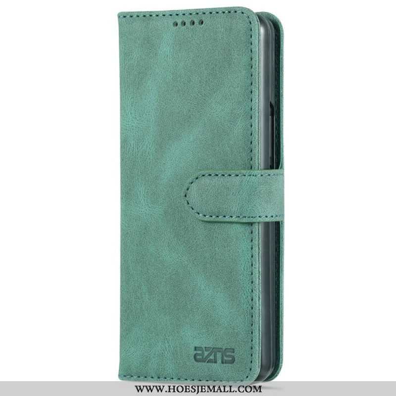 Leren Hoesje voor Samsung Galaxy Z Fold 4 Portemonnee Leren Azns Stikselportemonnee