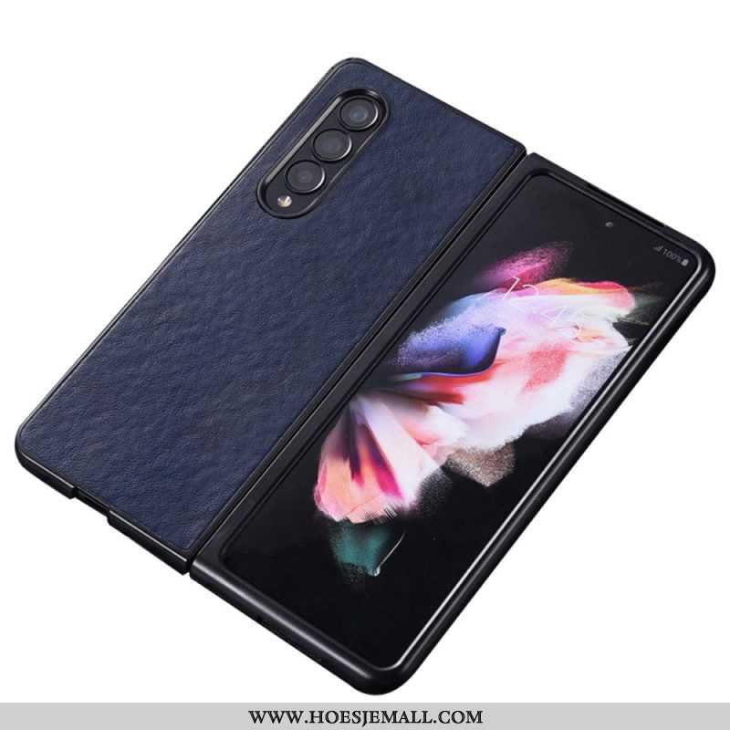 Hoesje voor Samsung Galaxy Z Fold 4 Kunstleer Nylon Textuur