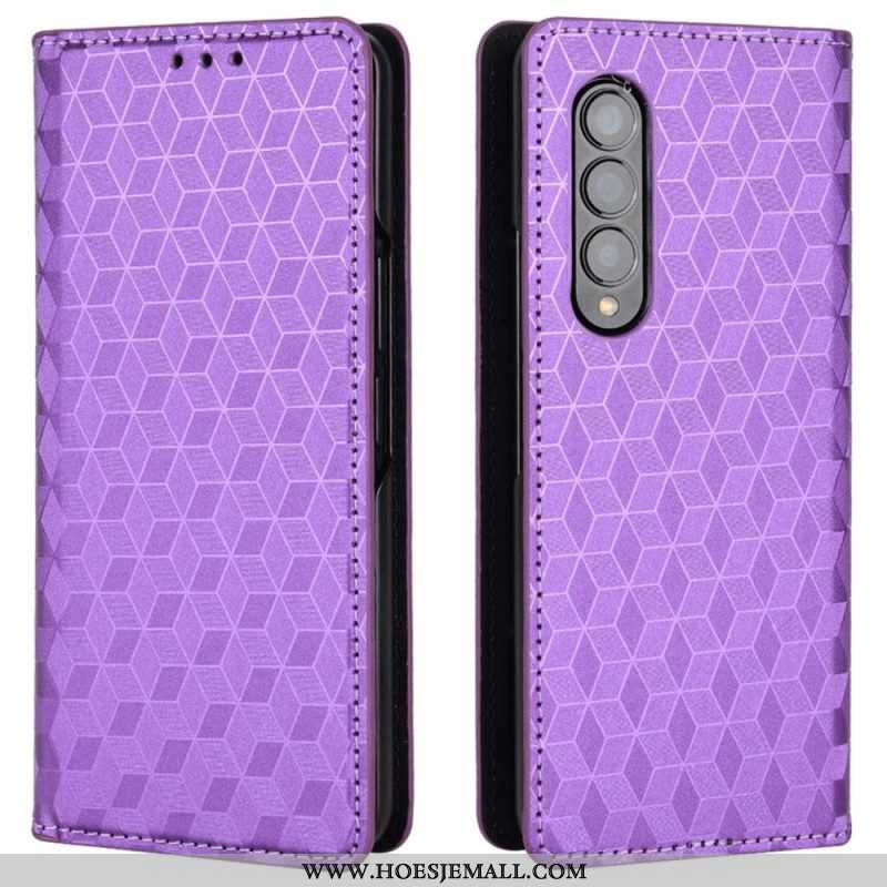 Bescherming Hoesje voor Samsung Galaxy Z Fold 4 Folio-hoesje 3d Kubus