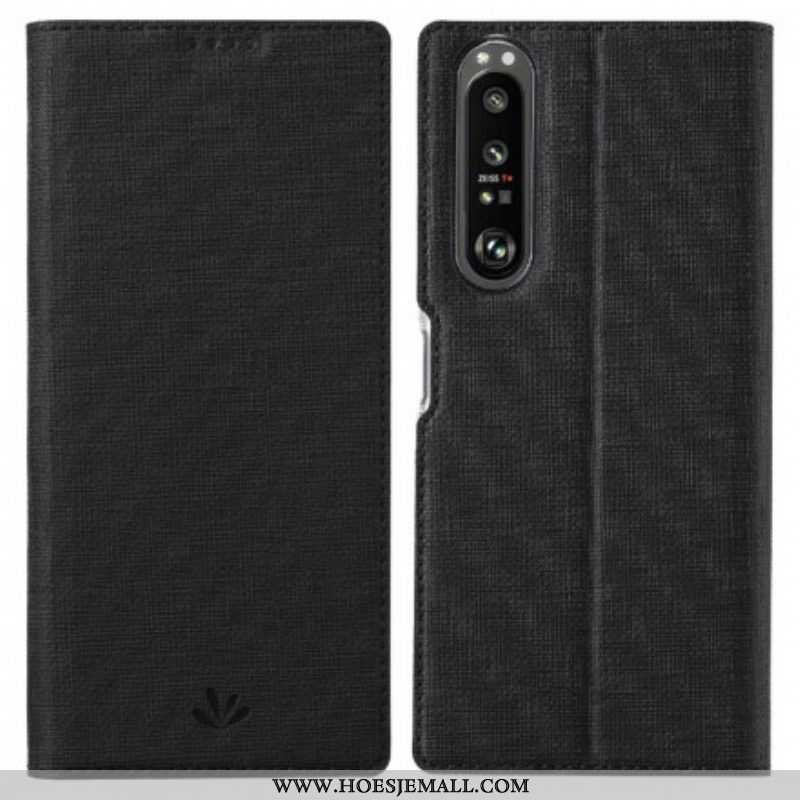 Bescherming Hoesje voor Sony Xperia 1 III Folio-hoesje Getextureerde Vili Dmx