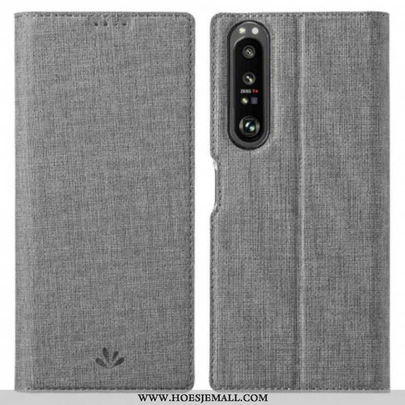 Bescherming Hoesje voor Sony Xperia 1 III Folio-hoesje Getextureerde Vili Dmx