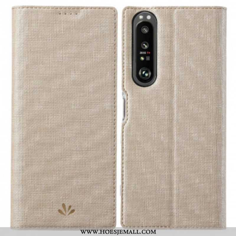 Bescherming Hoesje voor Sony Xperia 1 III Folio-hoesje Getextureerde Vili Dmx