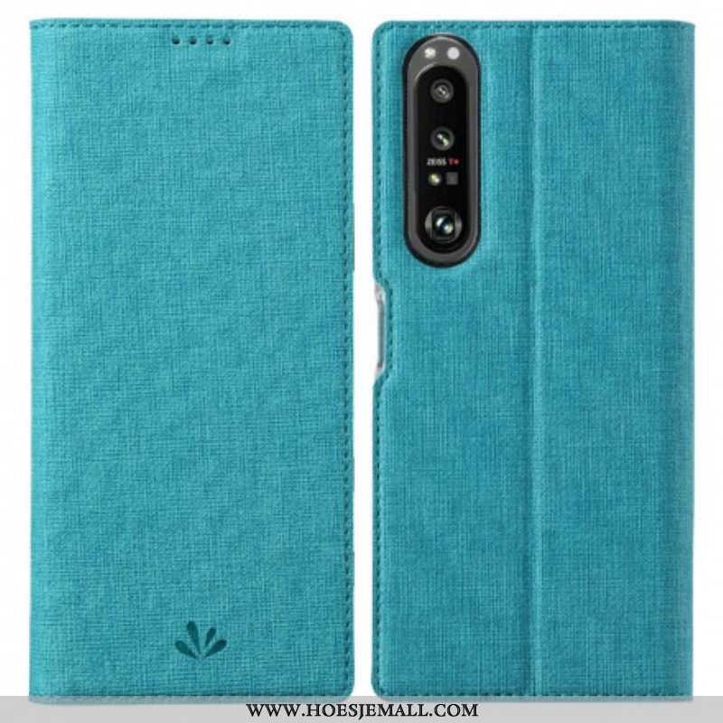 Bescherming Hoesje voor Sony Xperia 1 III Folio-hoesje Getextureerde Vili Dmx