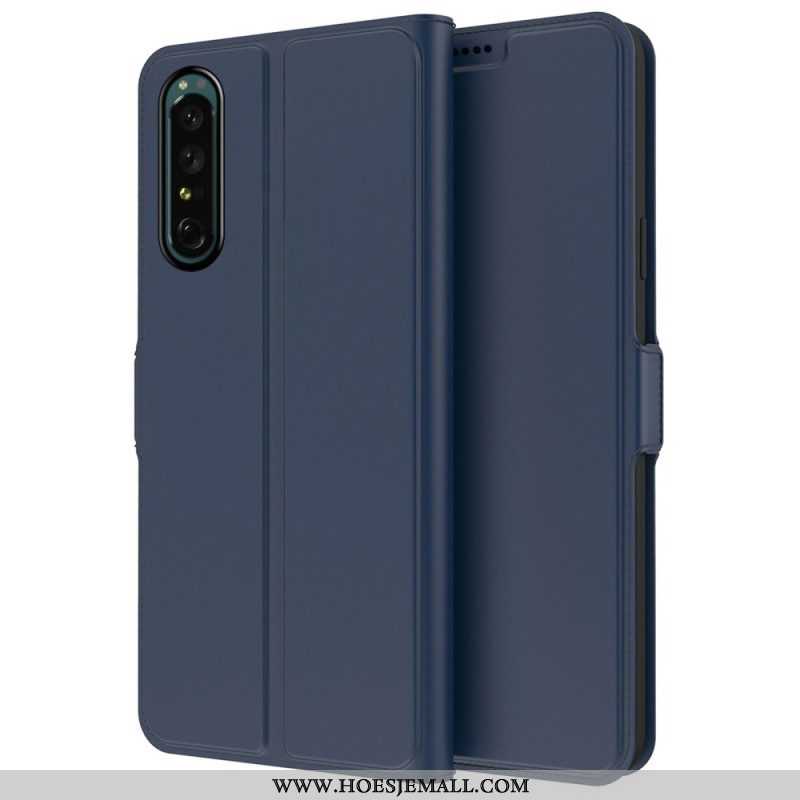 Folio-hoesje voor Sony Xperia 1 IV Slank Leereffect