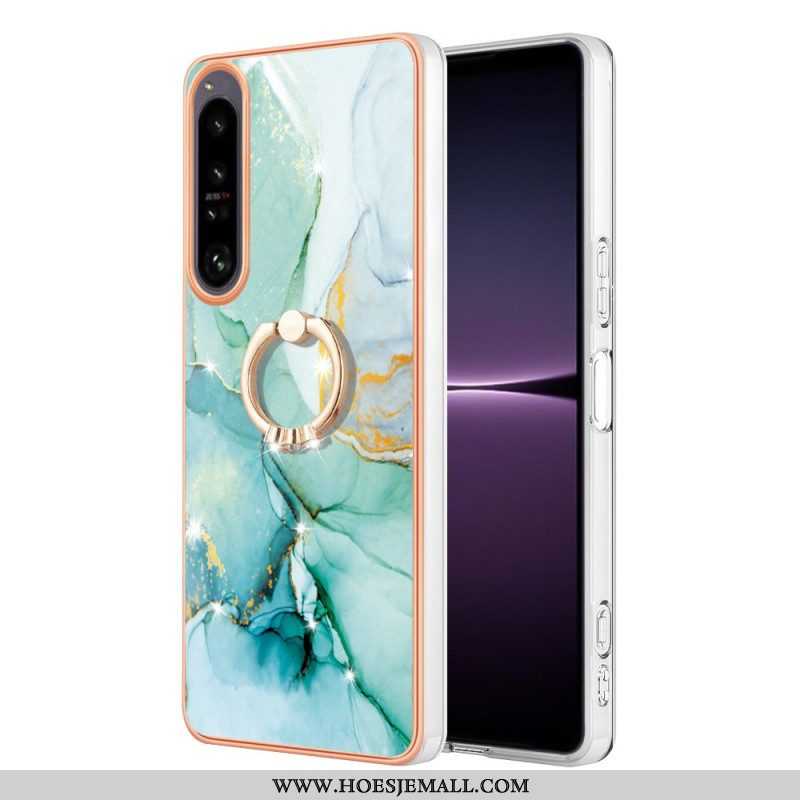 Hoesje voor Sony Xperia 1 IV Marmer Met Ringsteun