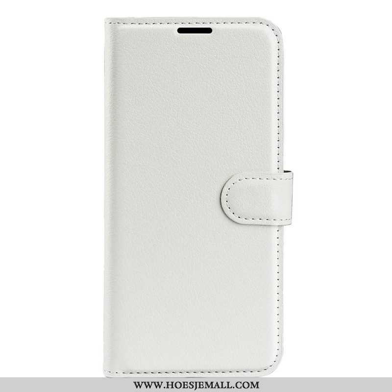 Flip Case voor Sony Xperia 10 IV Klassiek Lychee Kunstleer