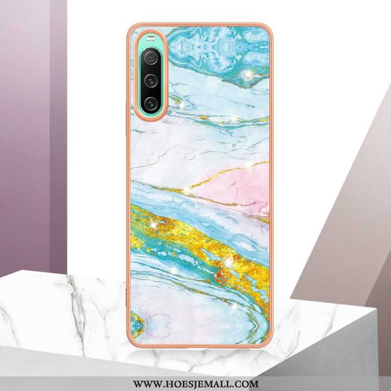 Hoesje voor Sony Xperia 10 IV Gekleurd Marmer