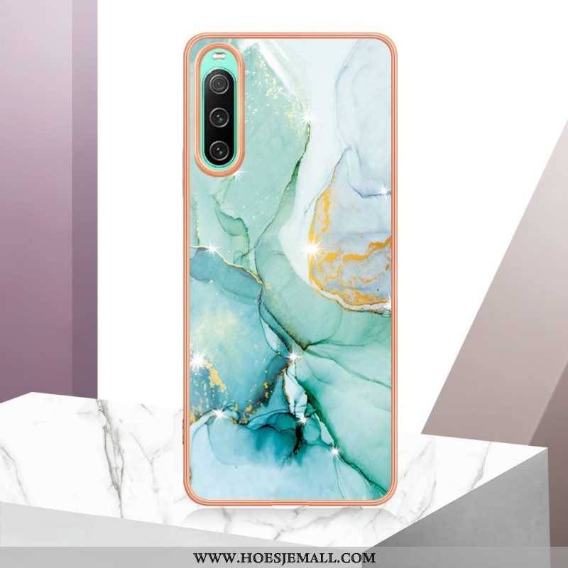 Hoesje voor Sony Xperia 10 IV Gekleurd Marmer