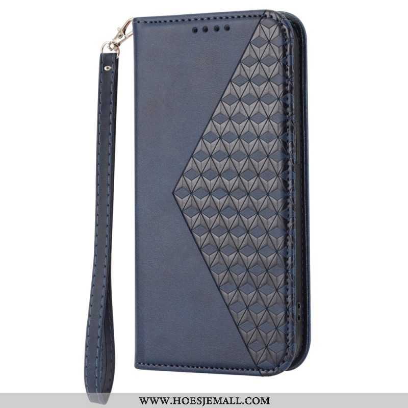 Bescherming Hoesje voor Sony Xperia 10 IV Folio-hoesje Leren Stijl Met 3d-patroon En Riem