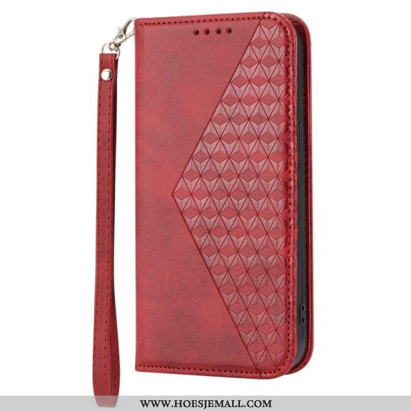 Bescherming Hoesje voor Sony Xperia 10 IV Folio-hoesje Leren Stijl Met 3d-patroon En Riem