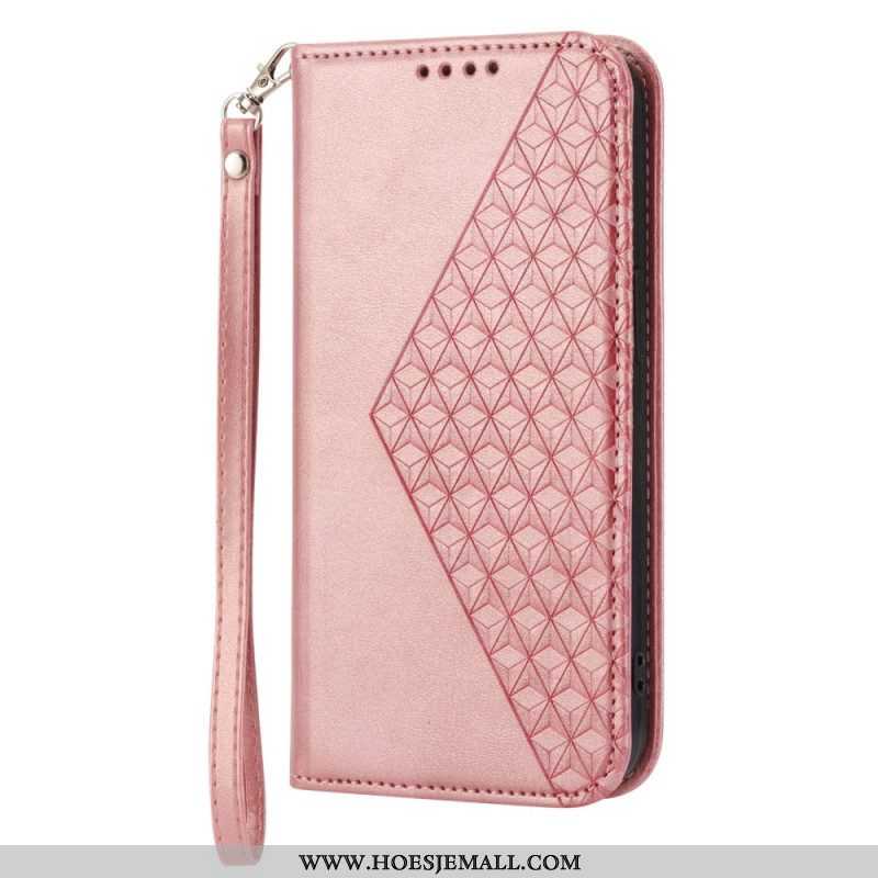 Bescherming Hoesje voor Sony Xperia 10 IV Folio-hoesje Leren Stijl Met 3d-patroon En Riem