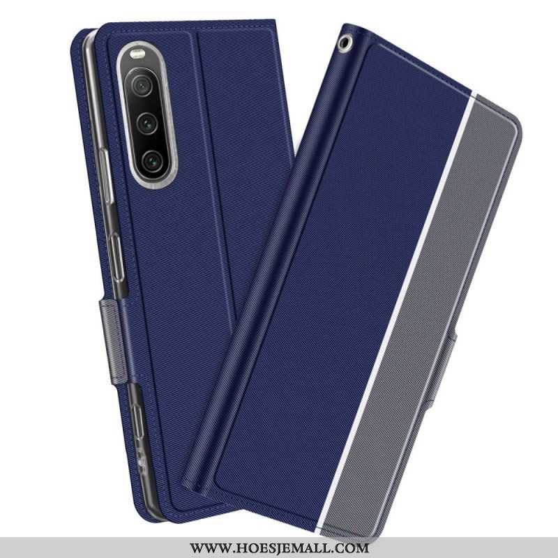 Bescherming Hoesje voor Sony Xperia 10 IV Folio-hoesje Tweekleurige Baiyu