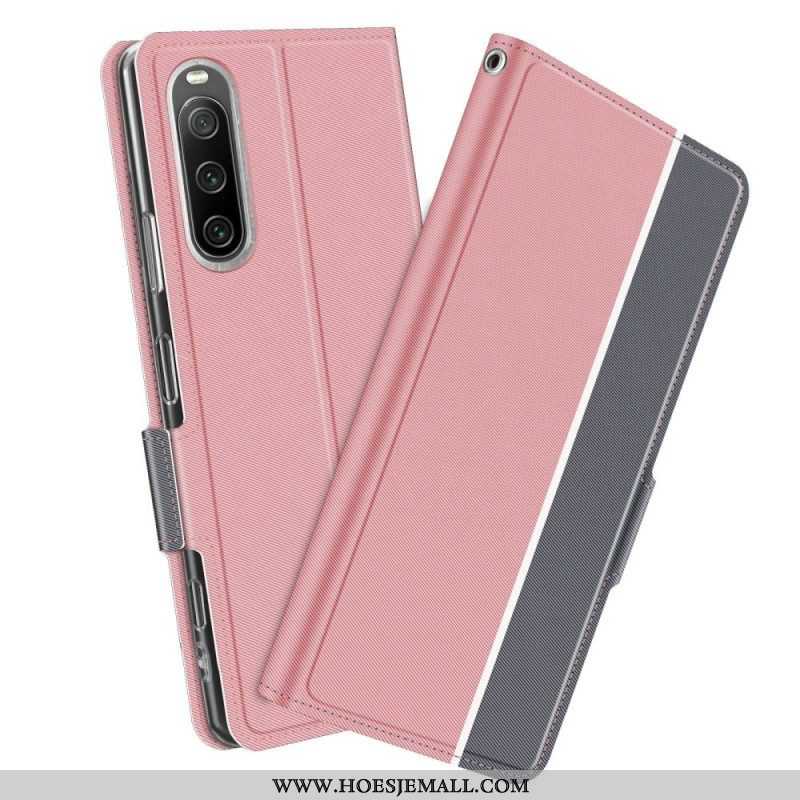 Bescherming Hoesje voor Sony Xperia 10 IV Folio-hoesje Tweekleurige Baiyu