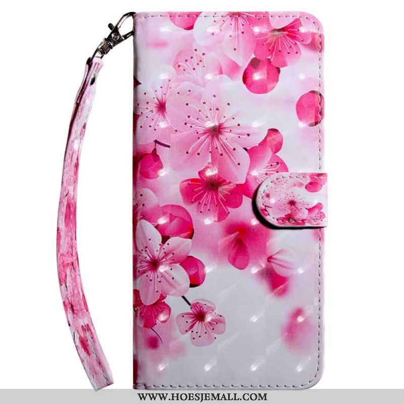 Folio-hoesje voor Sony Xperia 5 IV Met Ketting Riem Bloemen