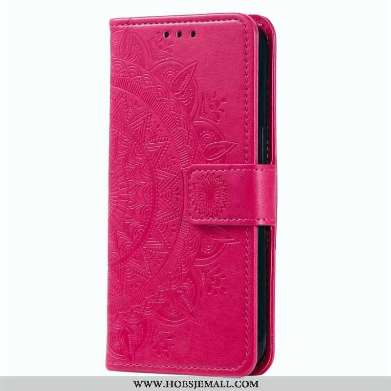 Folio-hoesje voor Sony Xperia 5 IV Met Ketting Strappy Zon Mandala