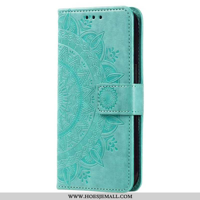 Folio-hoesje voor Sony Xperia 5 IV Met Ketting Strappy Zon Mandala