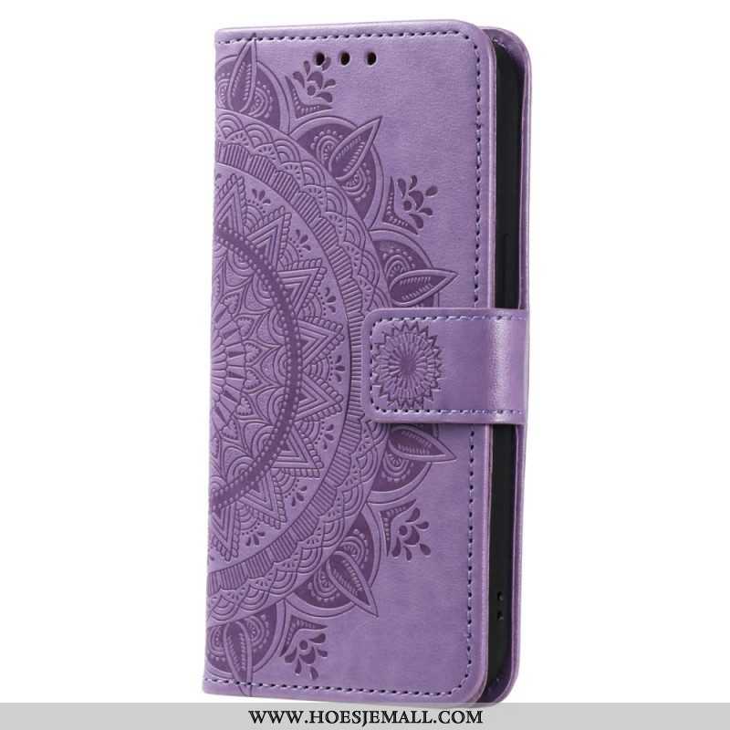 Folio-hoesje voor Sony Xperia 5 IV Met Ketting Strappy Zon Mandala