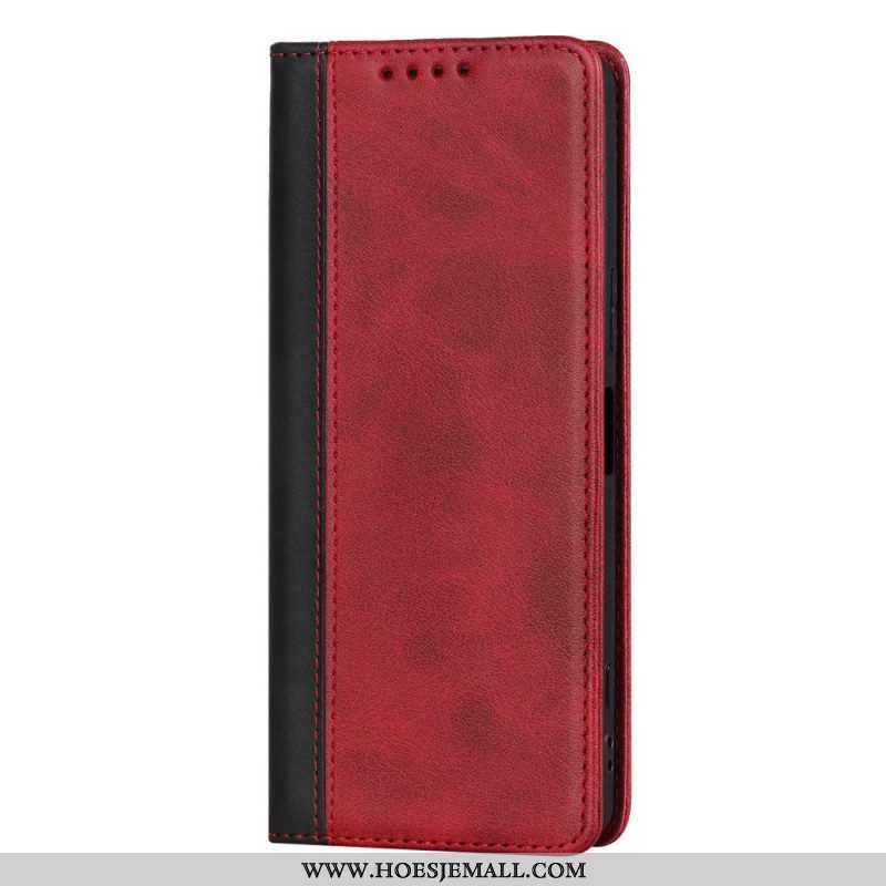 Bescherming Hoesje voor Sony Xperia 5 IV Folio-hoesje Tweekleurig Leereffect