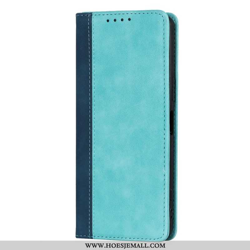 Bescherming Hoesje voor Sony Xperia 5 IV Folio-hoesje Tweekleurig Leereffect