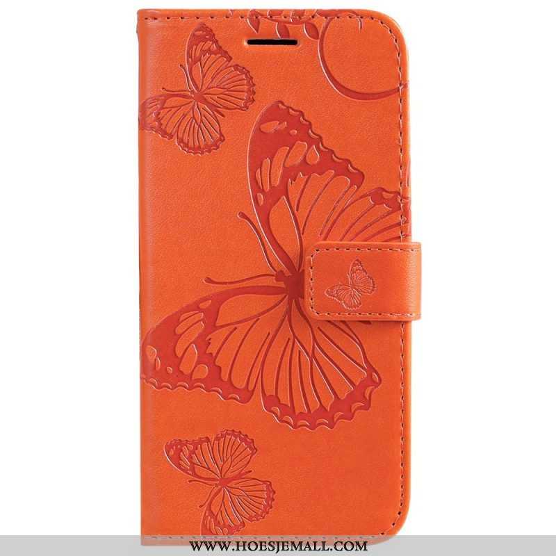 Folio-hoesje voor Xiaomi 12 / 12X Met Ketting Gigantische Riemvlinders