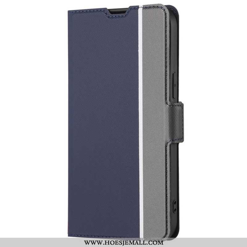 Leren Hoesje voor Xiaomi 12 / 12X Tweekleurige Dubbele Sluiting