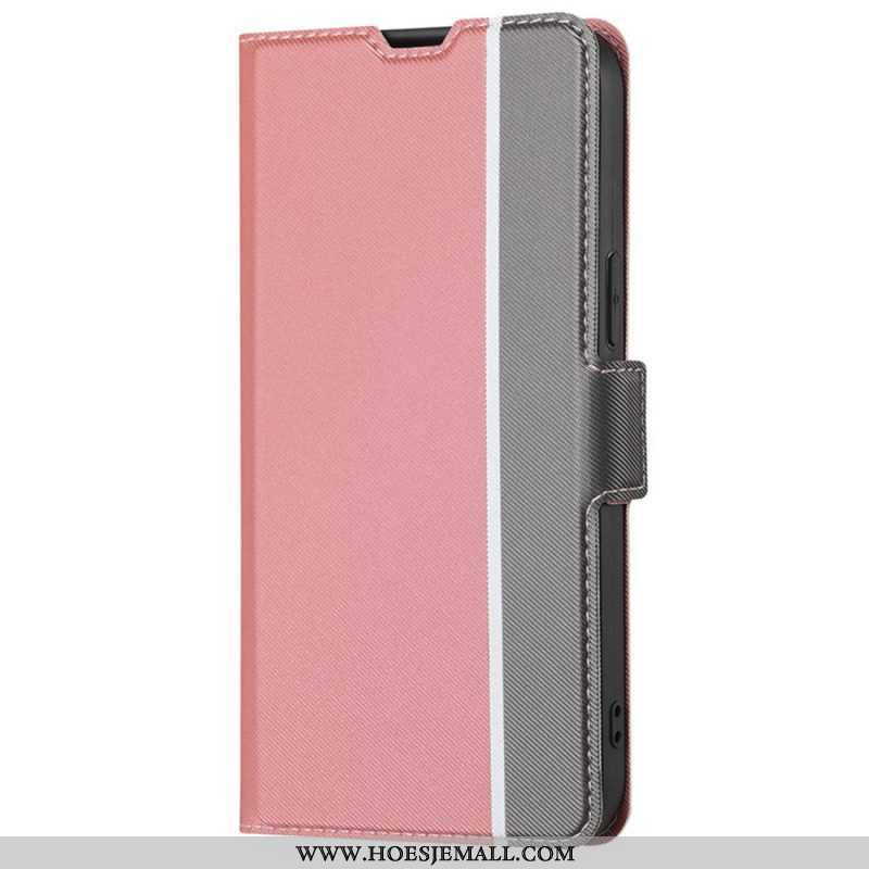 Leren Hoesje voor Xiaomi 12 / 12X Tweekleurige Dubbele Sluiting