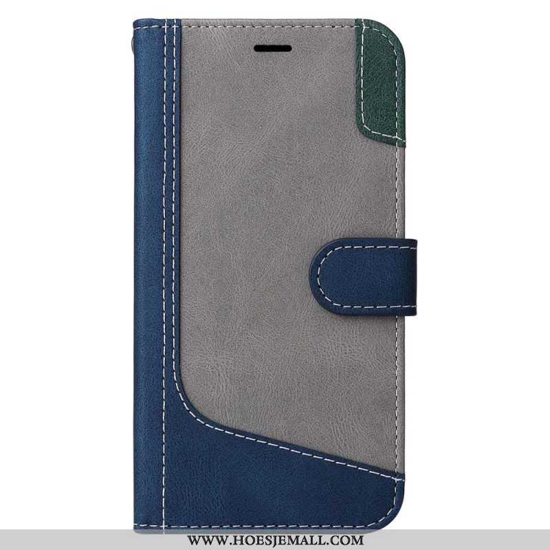 Folio-hoesje voor Xiaomi 12 / 12X Met Ketting Driekleurige Riem