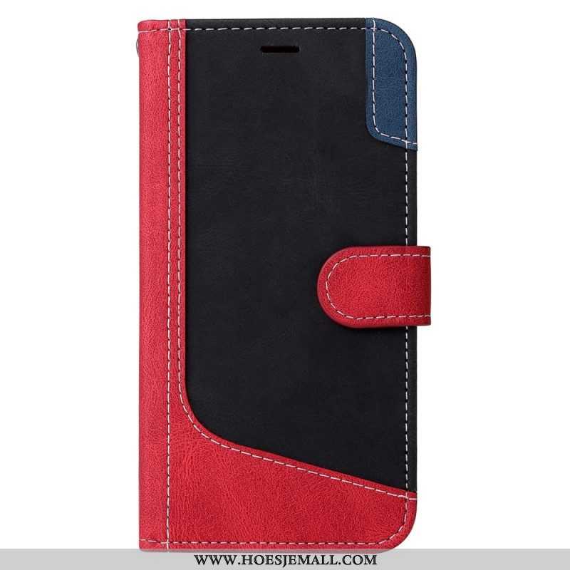 Folio-hoesje voor Xiaomi 12 / 12X Met Ketting Driekleurige Riem