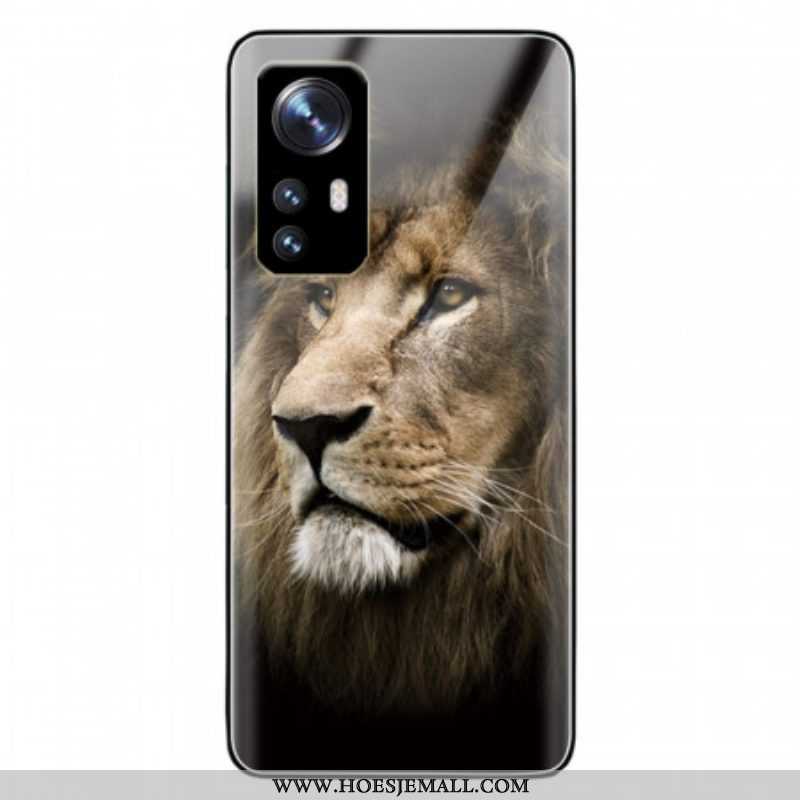 Hoesje voor Xiaomi 12 / 12X Leeuwenkop Van Gehard Glas