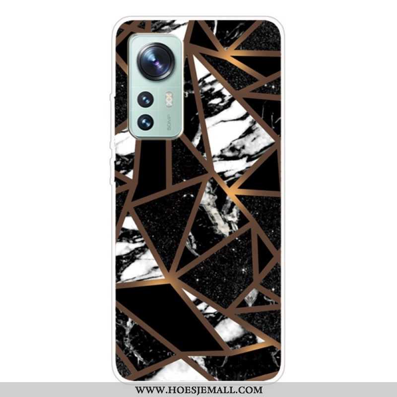 Hoesje voor Xiaomi 12 / 12X Siliconen Marmeren Geometrie