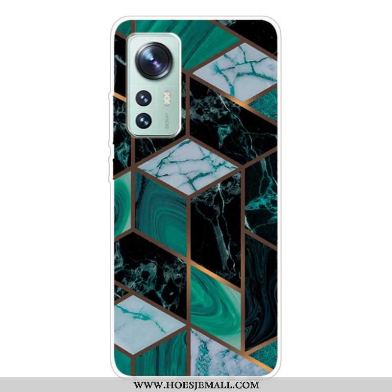 Hoesje voor Xiaomi 12 / 12X Siliconen Marmeren Geometrie