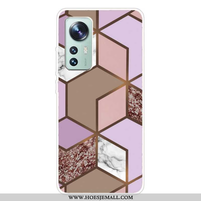 Hoesje voor Xiaomi 12 / 12X Siliconen Marmeren Geometrie