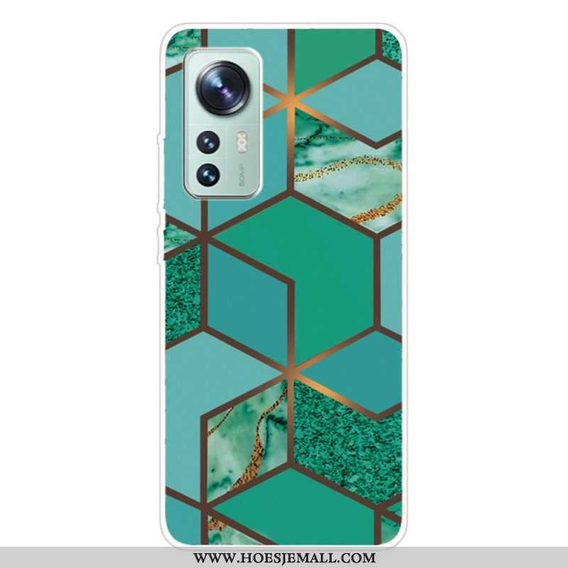 Hoesje voor Xiaomi 12 / 12X Siliconen Marmeren Geometrie