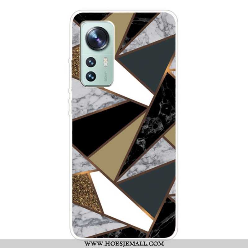 Hoesje voor Xiaomi 12 / 12X Siliconen Marmeren Geometrie