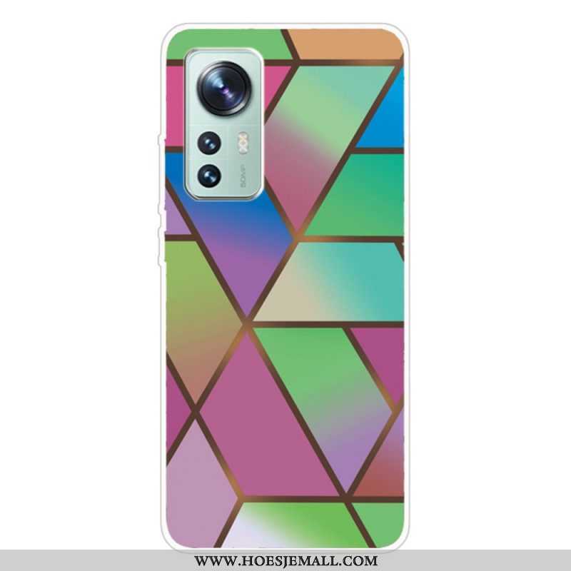 Hoesje voor Xiaomi 12 / 12X Siliconen Marmeren Geometrie