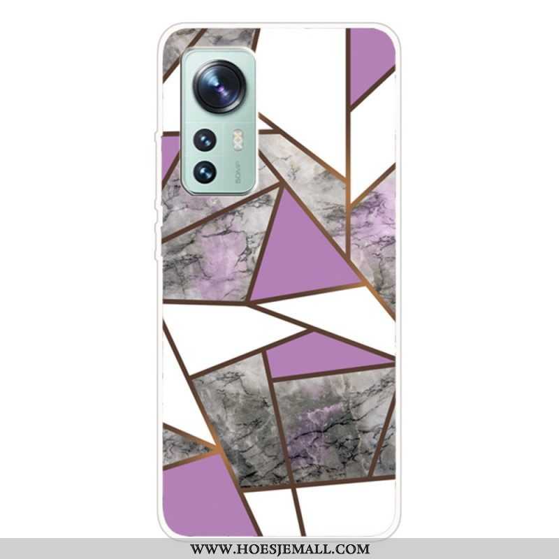 Hoesje voor Xiaomi 12 / 12X Siliconen Marmeren Geometrie