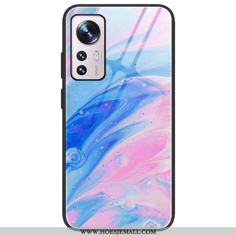 Telefoonhoesje voor Xiaomi 12 / 12X Marmeren Kleuren Gehard Glas