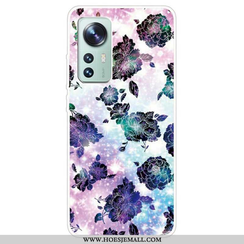 Telefoonhoesje voor Xiaomi 12 / 12X Siliconen Bloemen