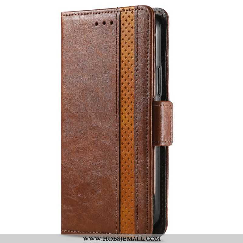 Leren Hoesje voor Xiaomi 12 / 12X Tweekleurige Dubbele Sluiting