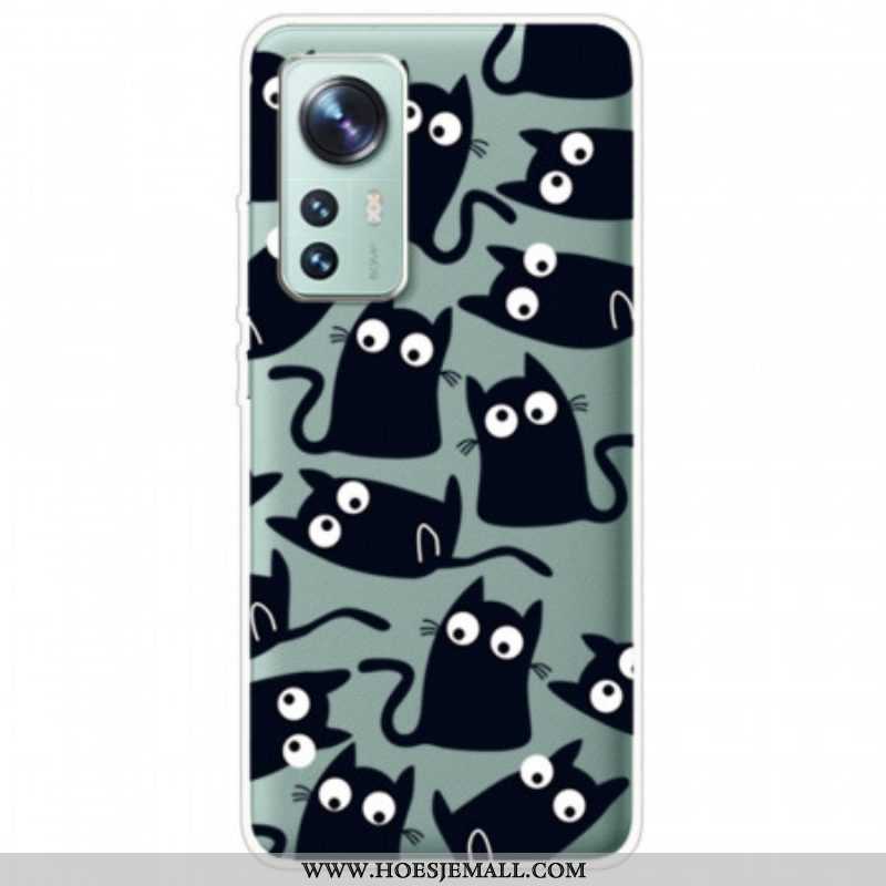 Hoesje voor Xiaomi 12 / 12X Meerdere Zwarte Katten