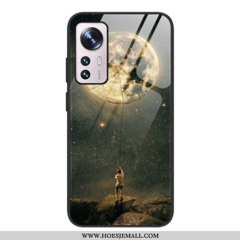 Telefoonhoesje voor Xiaomi 12 / 12X Moon Man Gehard Glas