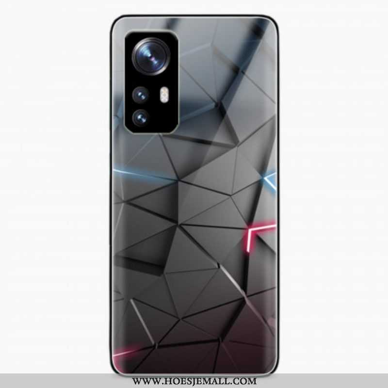 Hoesje voor Xiaomi 12 / 12X Geometrie Van Gehard Glas