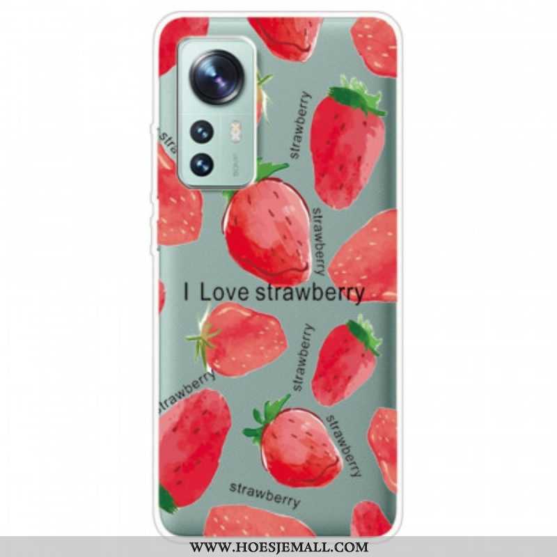 Hoesje voor Xiaomi 12 / 12X Aardbeien