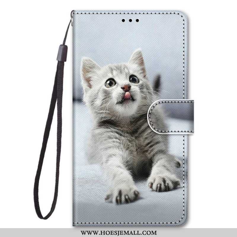 Folio-hoesje voor Xiaomi 12 / 12X Katten Met Lanyard