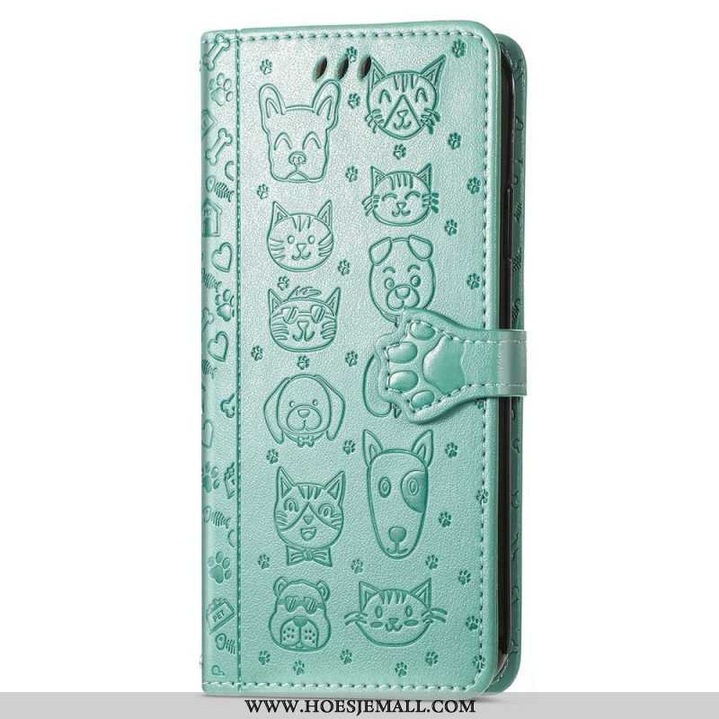 Leren Hoesje voor Xiaomi 12 Lite Geanimeerde Dieren