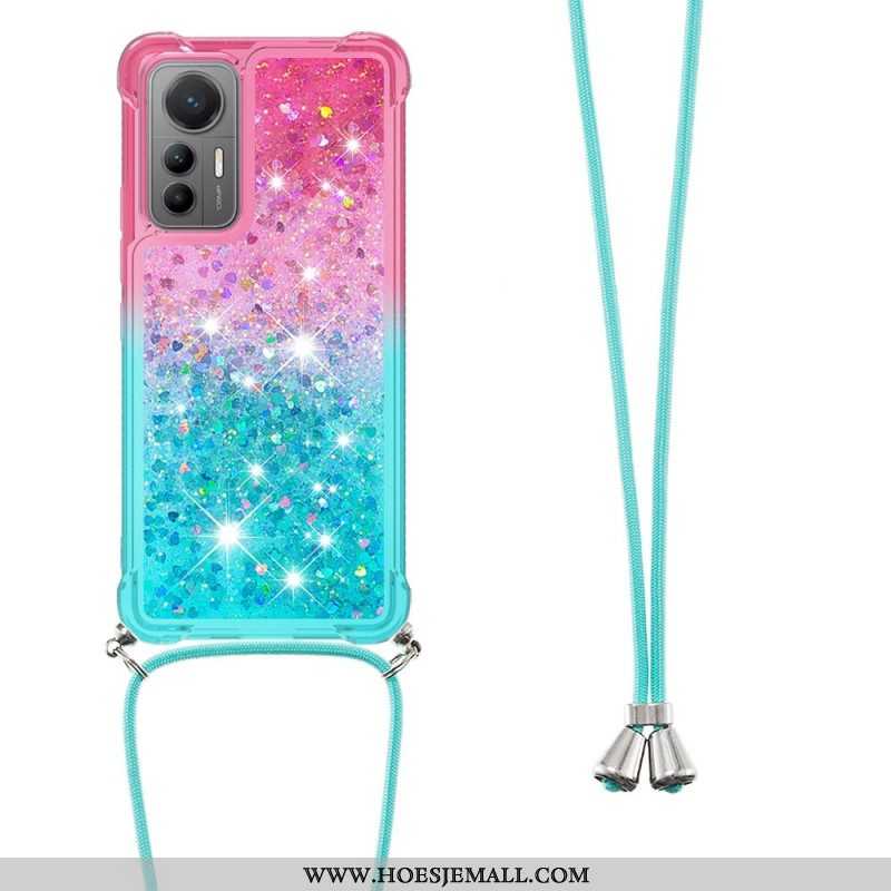 Hoesje voor Xiaomi 12 Lite Met Koord Glitter Siliconen Koord