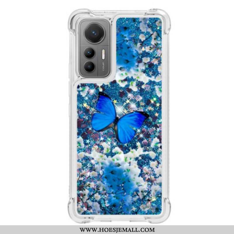 Hoesje voor Xiaomi 12 Lite Pailletten Vlinders